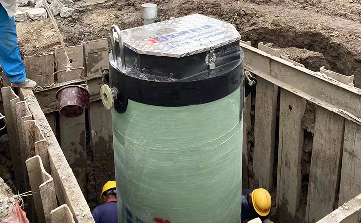 雨水玻璃钢一体化预制泵站